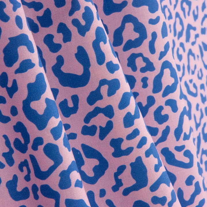 Nairobi Pink and Blue Printed Percale - Ribes y Casals