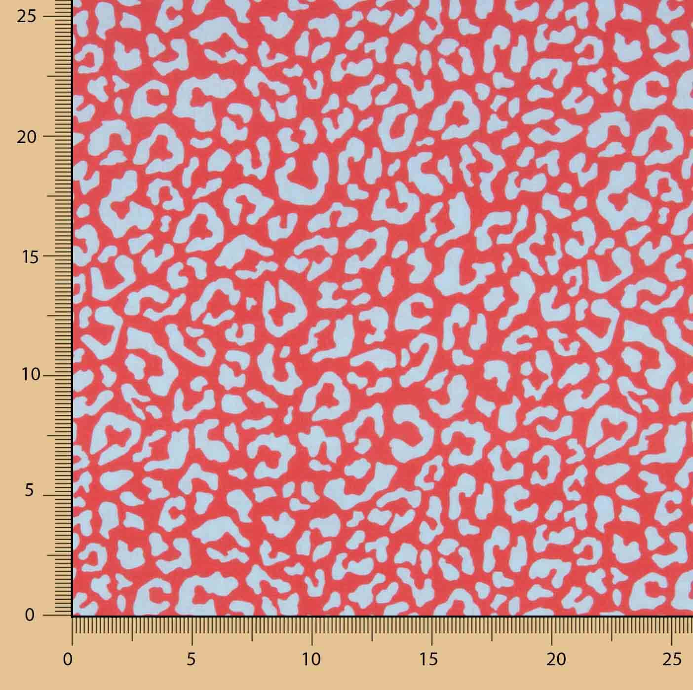 Nairobi Red and Blue Printed Percale - Ribes y Casals
