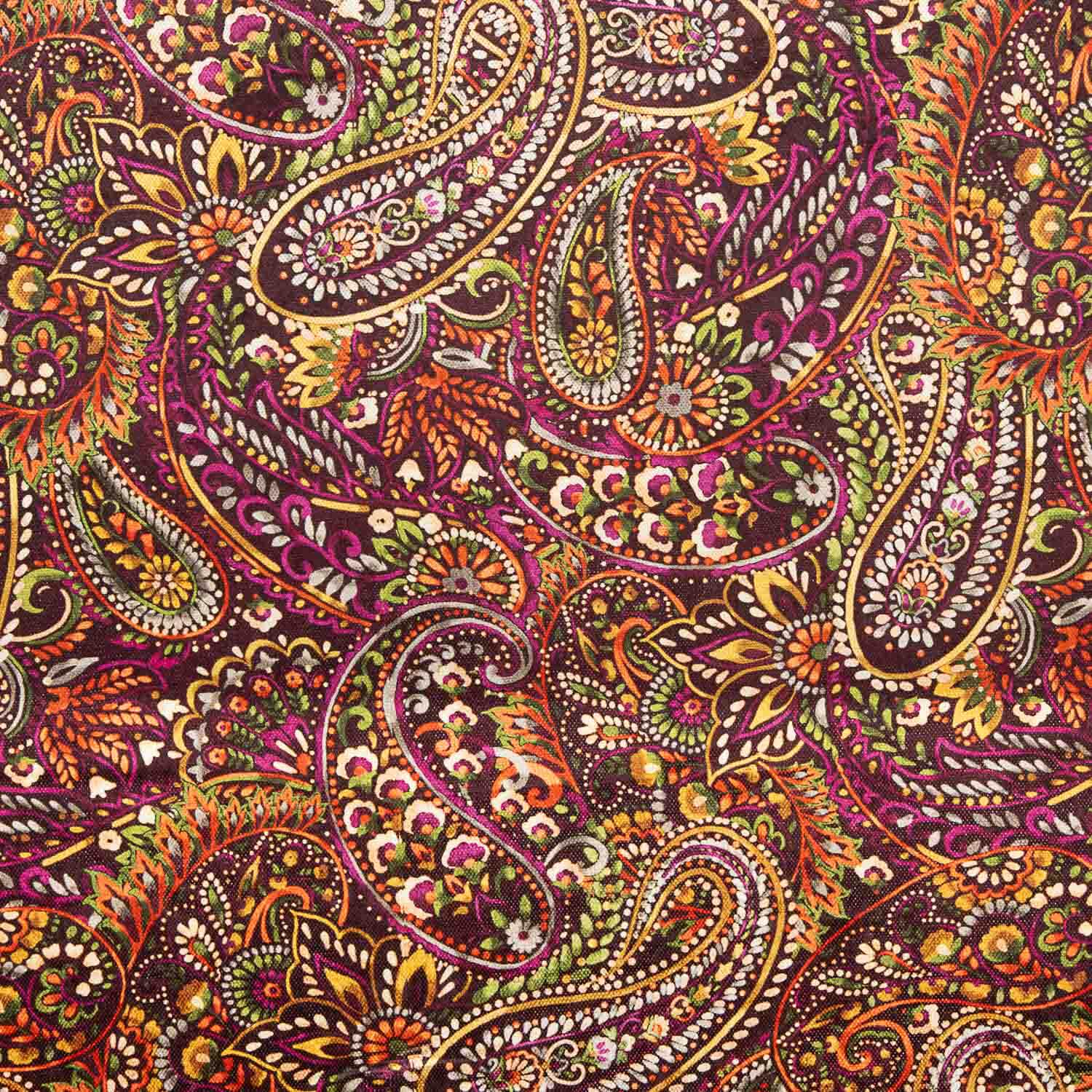 Velvety Paisley Fuchsia Dot - Ribes y Casals