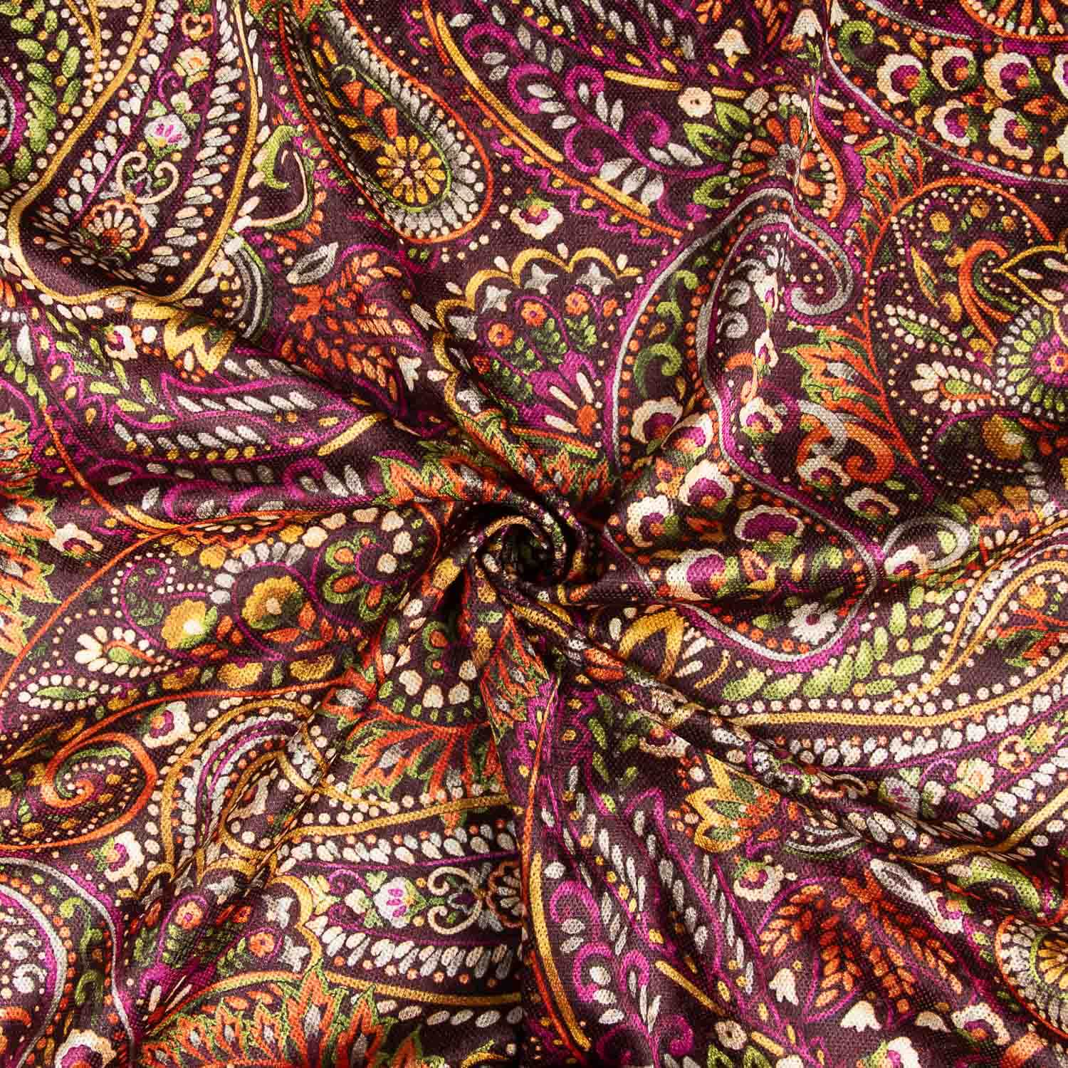 Velvety Paisley Fuchsia Dot - Ribes y Casals