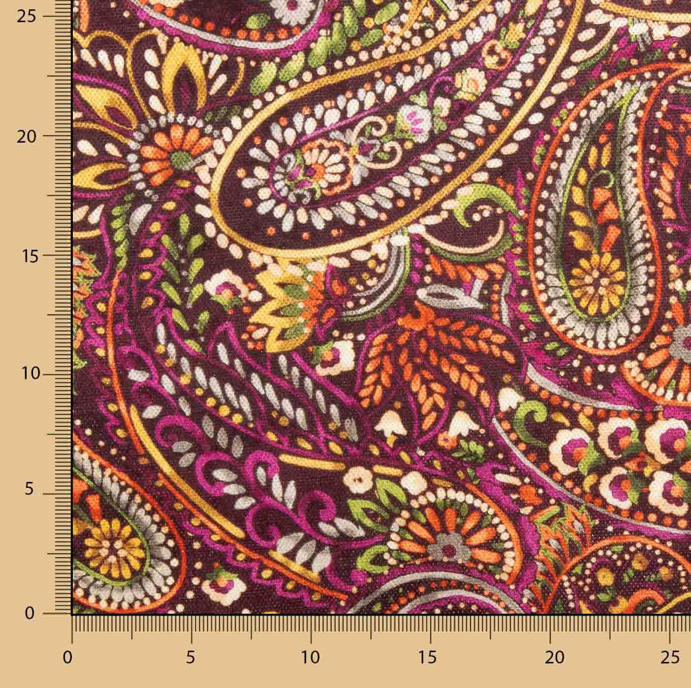 Velvety Paisley Fuchsia Dot - Ribes y Casals