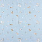 Piqué Algodón Juguetes Bebé Azul Cielo - Ribes y Casals