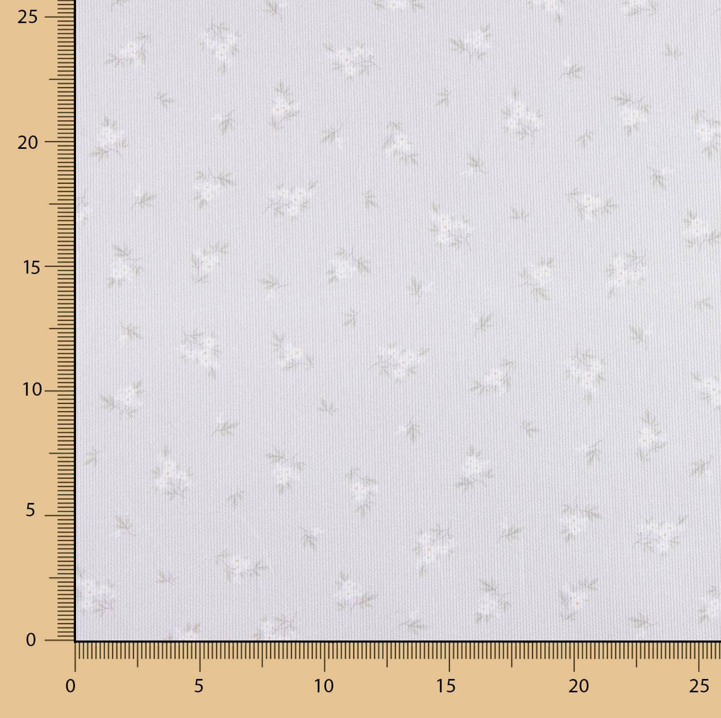 Piqué Algodón Mini Ramitas Gris - Ribes y Casals