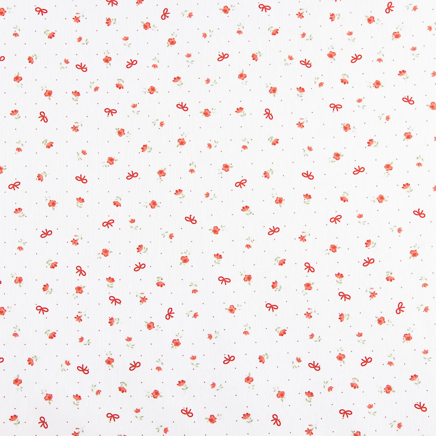 Mini Floral and Bow Cotton Piqué - Ribes y Casals