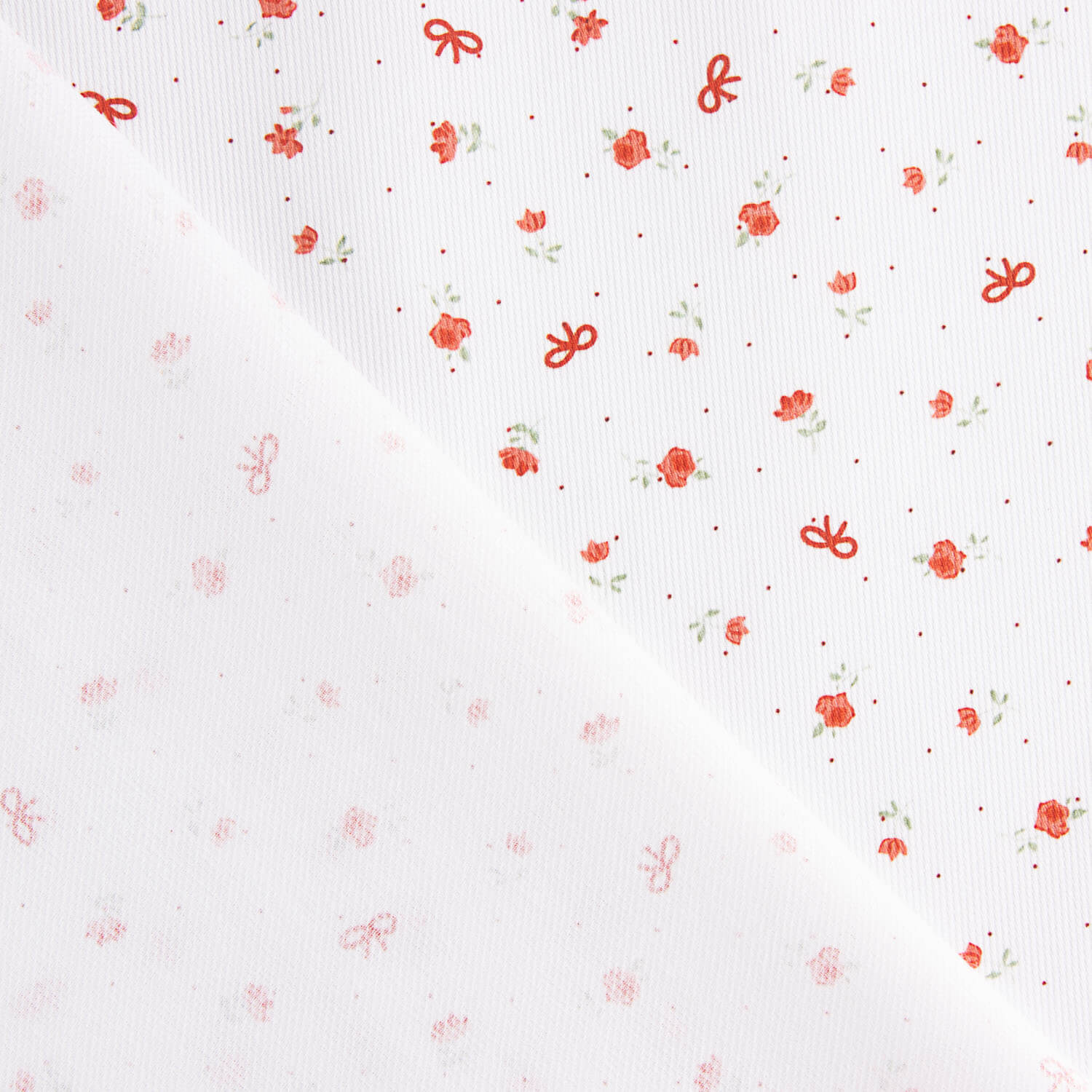 Mini Floral and Bow Cotton Piqué - Ribes y Casals
