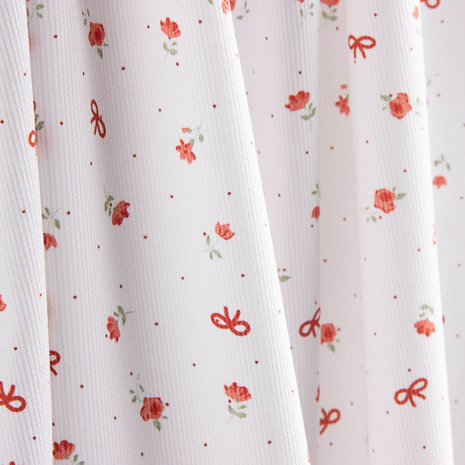 Mini Floral and Bow Cotton Piqué - Ribes y Casals