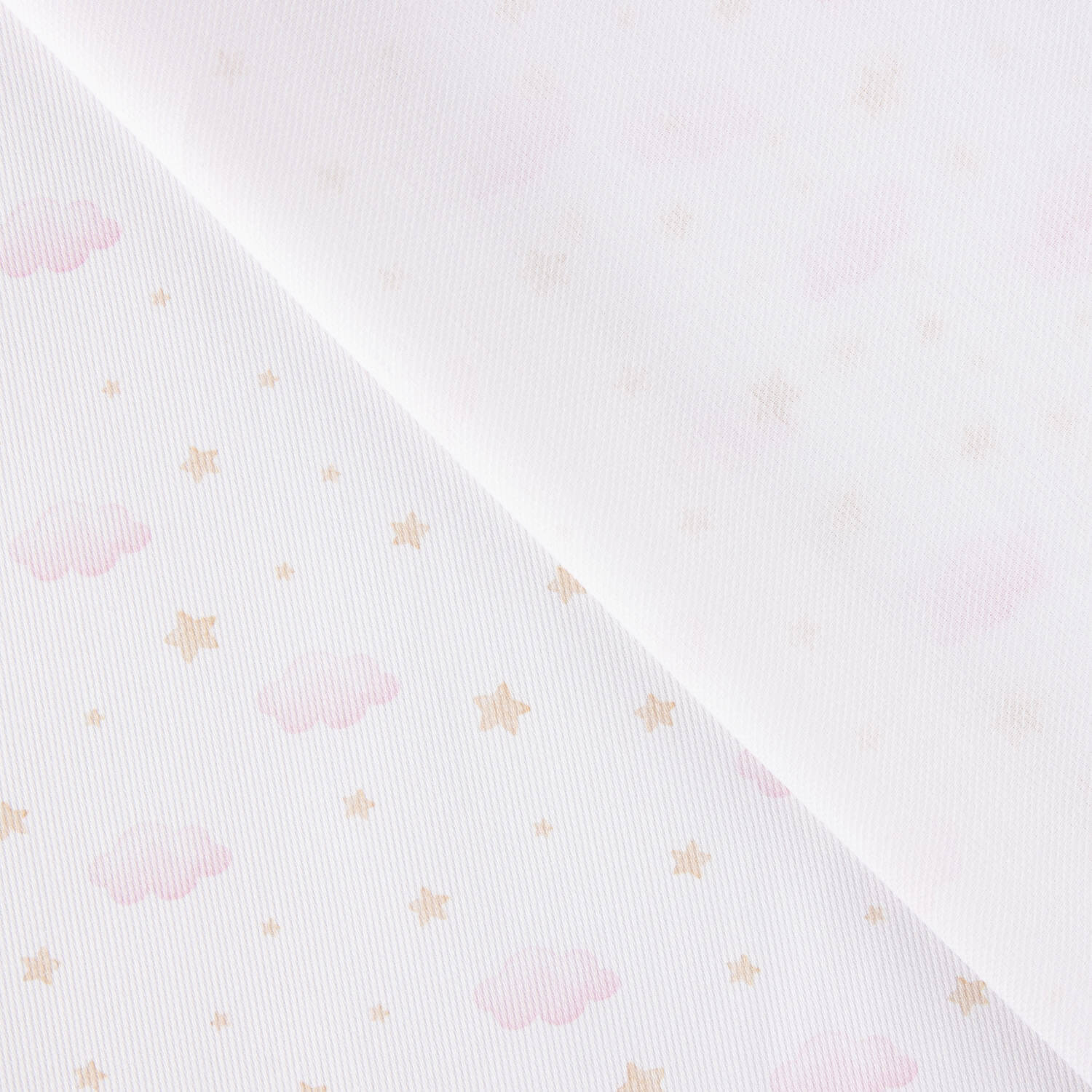 Pink Clouds and Stars Cotton Piqué - Ribes y Casals