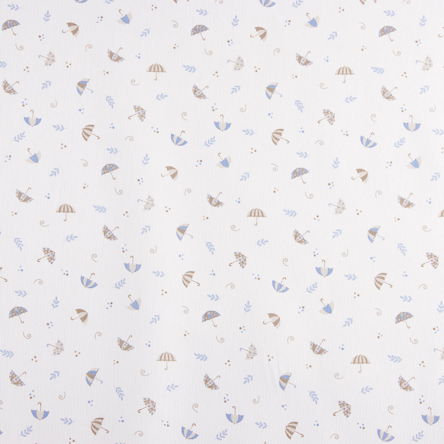 Blue and Beige Cotton Piqué Umbrella - Ribes y Casals