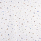 Blue and Beige Cotton Piqué Umbrella - Ribes y Casals