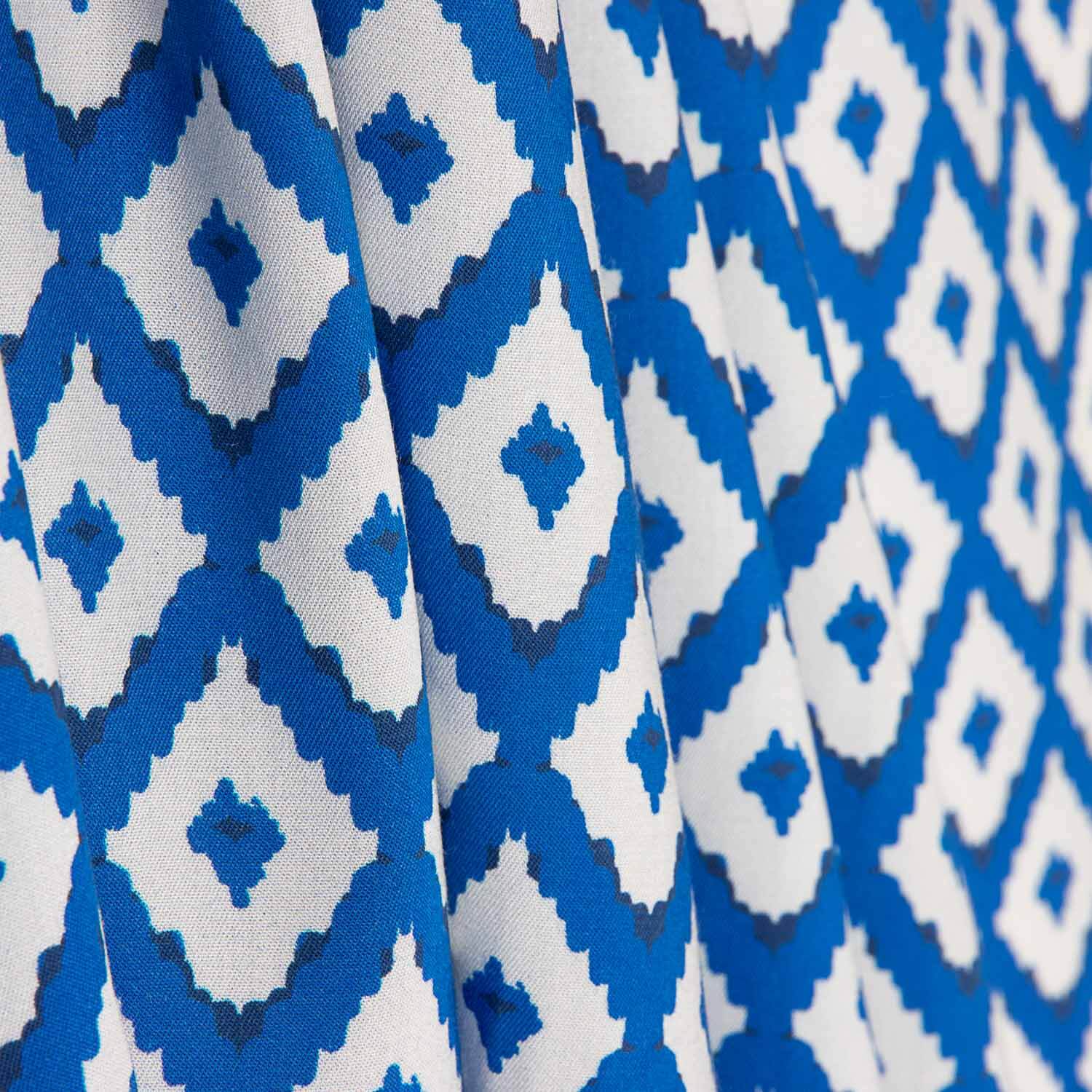 Blue Ikat Print Viscose - Ribes y Casals