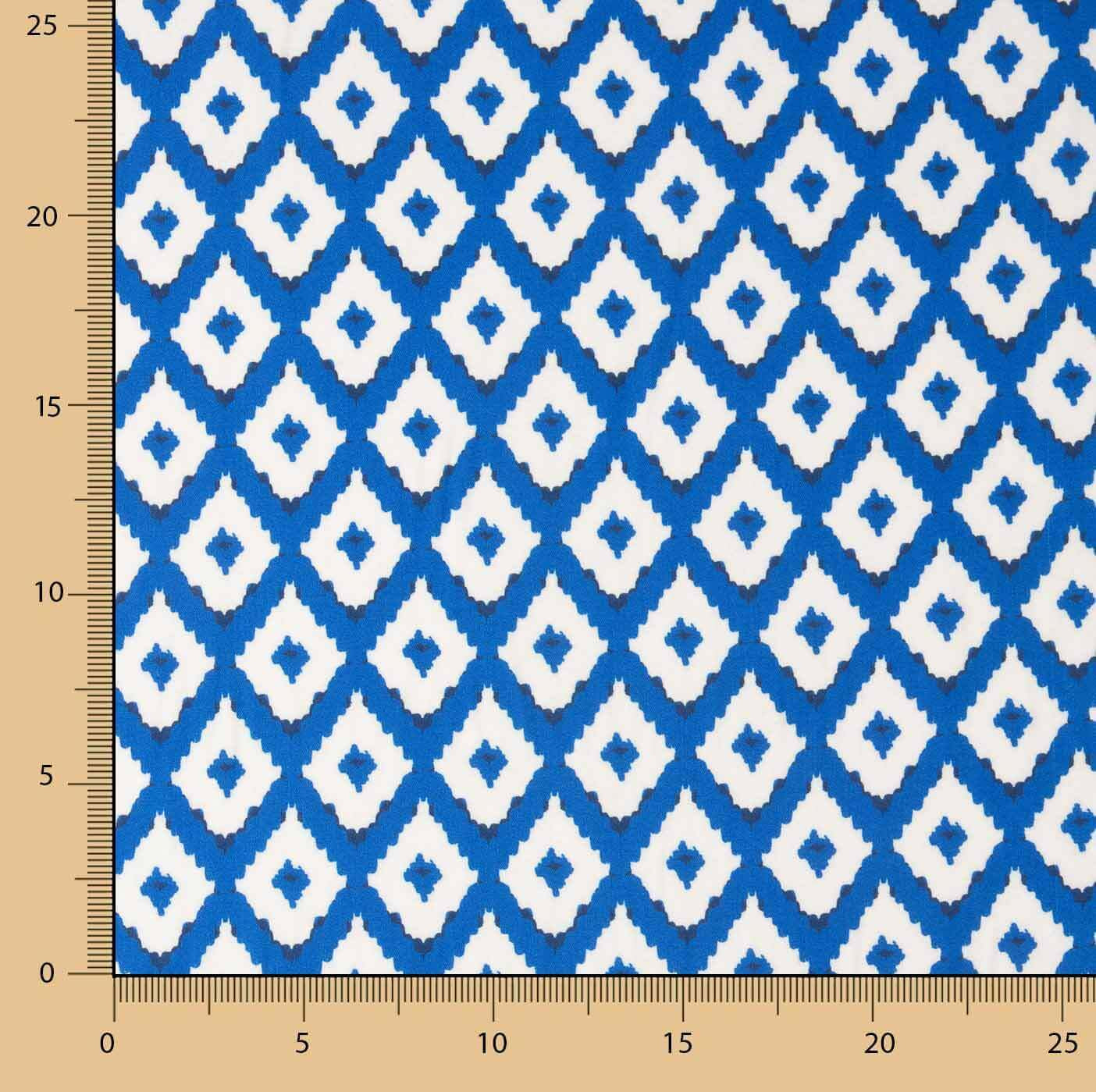 Blue Ikat Print Viscose - Ribes y Casals