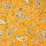 Soft Orange Paisley Print Viscose - Ribes y Casals