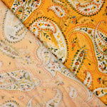 Soft Orange Paisley Print Viscose - Ribes y Casals
