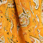 Soft Orange Paisley Print Viscose - Ribes y Casals