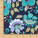 Blue Bohemian Garden Printed Viscose - Ribes y Casals