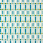 Aqua Green Geometric Print Viscose - Ribes y Casals