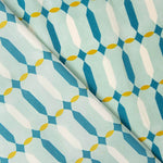 Aqua Green Geometric Print Viscose - Ribes y Casals