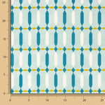 Aqua Green Geometric Print Viscose - Ribes y Casals