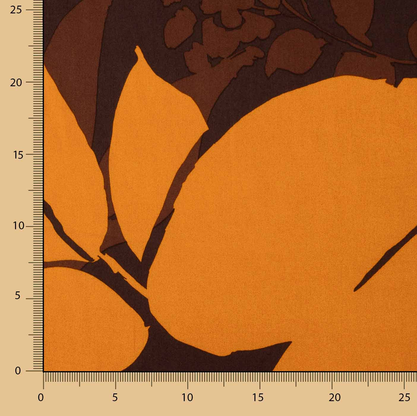Orange Amazonia Printed Viscose - Ribes y Casals