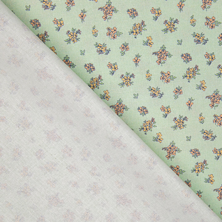 Vintage Print Percale in Seafoam Green - Ribes y Casals