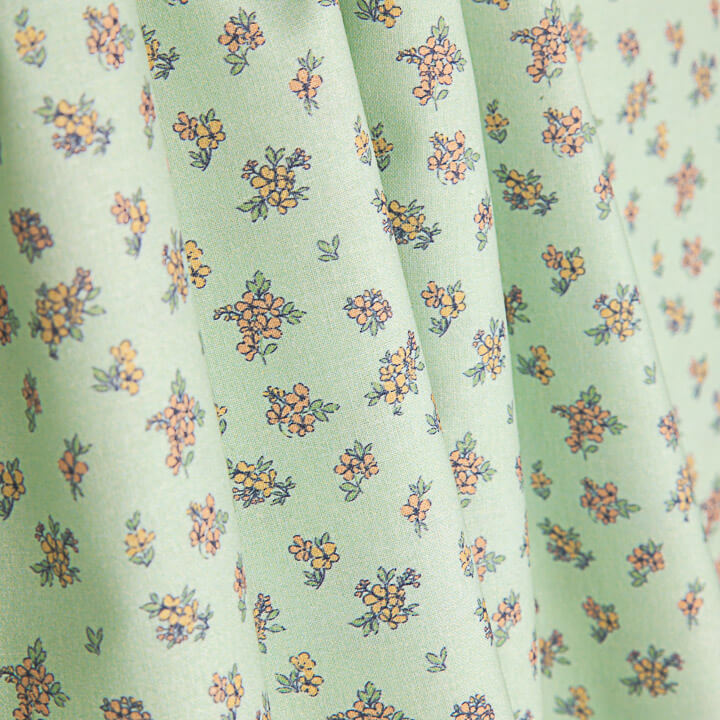 Vintage Print Percale in Seafoam Green - Ribes y Casals