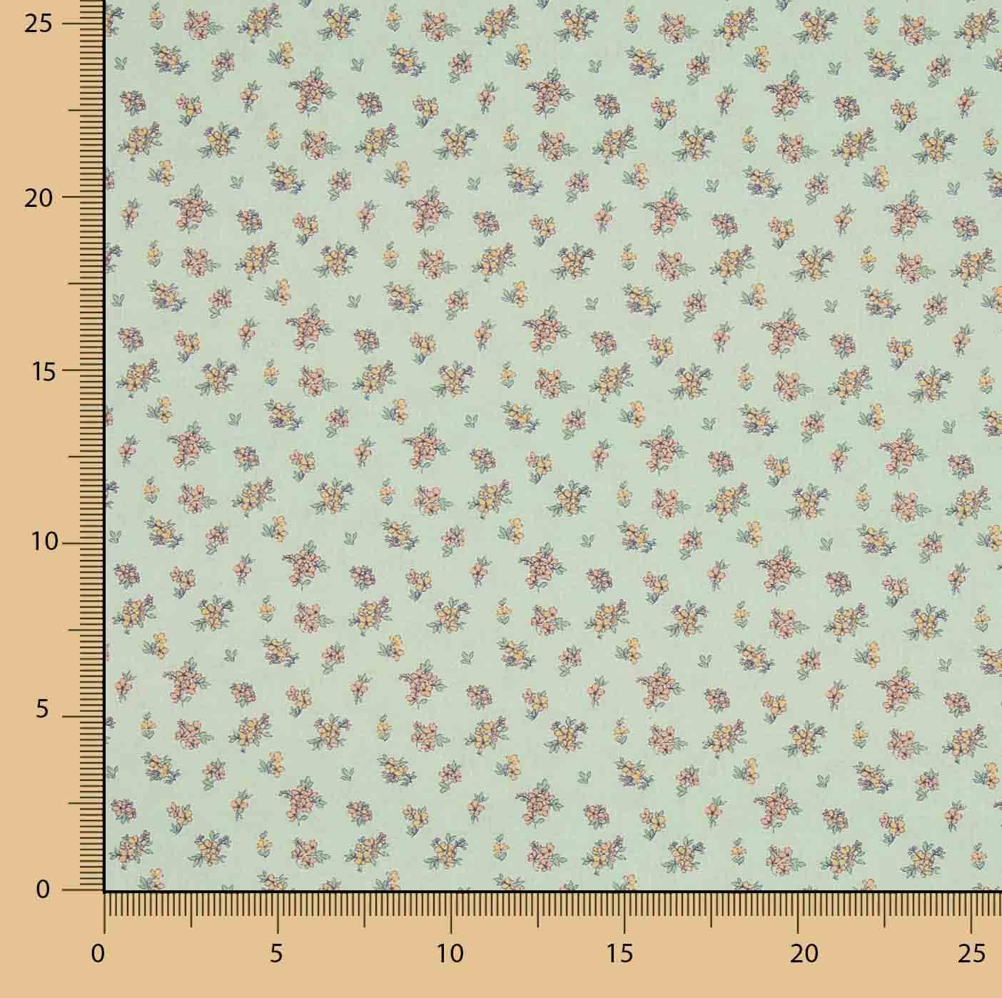 Vintage Print Percale in Seafoam Green - Ribes y Casals