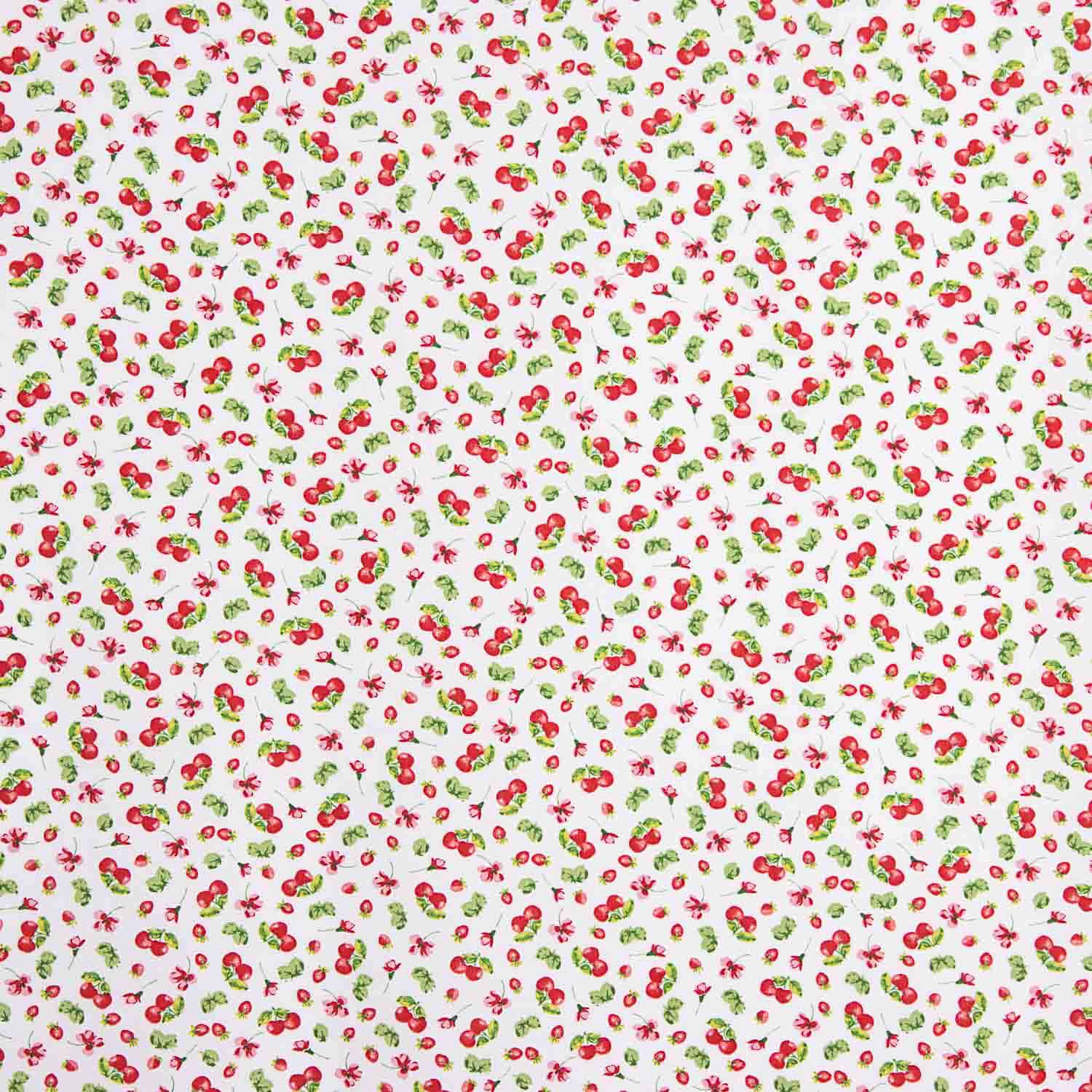 Organic Cotton Poplin with Cherry Print - Ribes y Casals