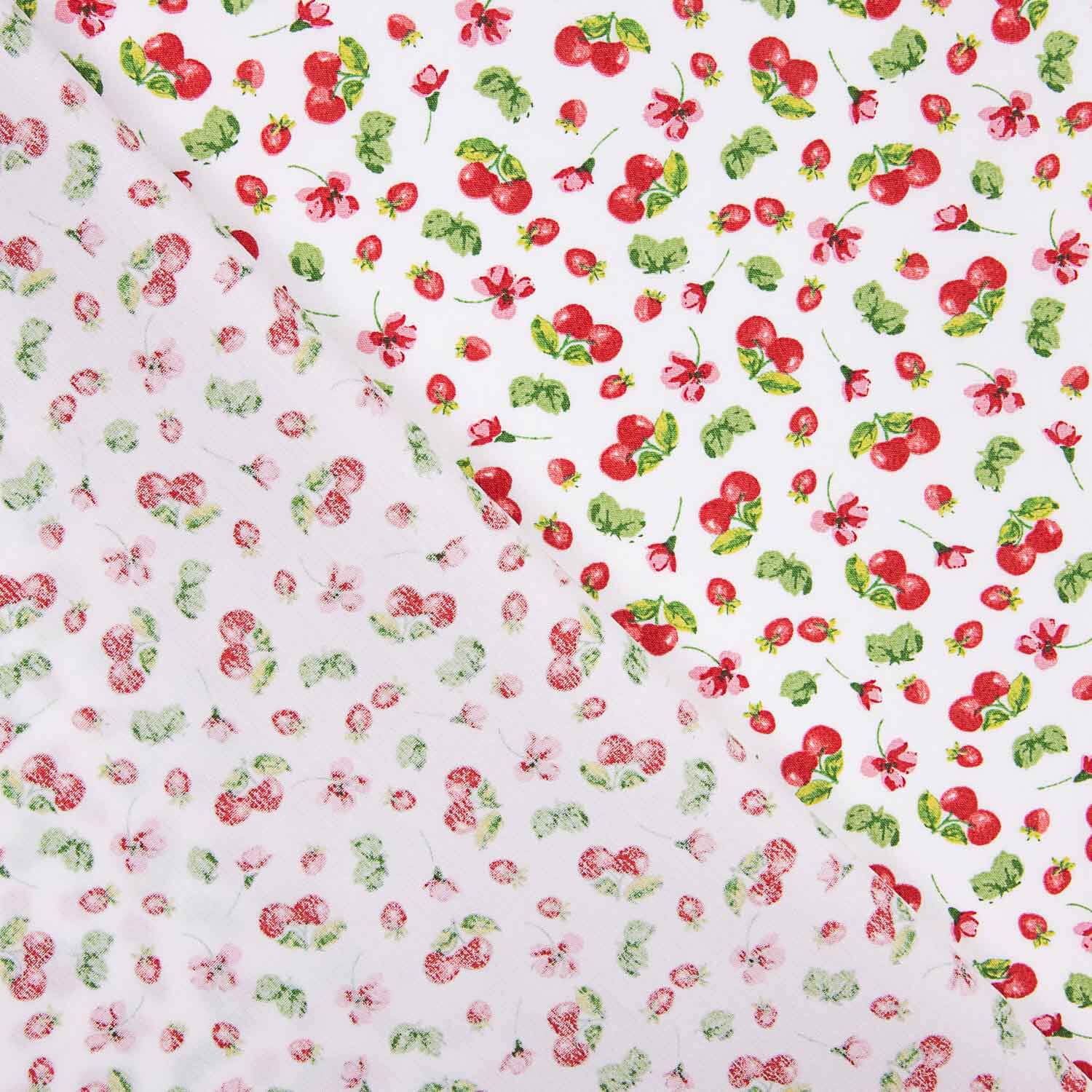 Organic Cotton Poplin with Cherry Print - Ribes y Casals