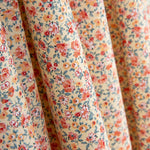 Organic Cotton Poplin with Orange and Red Floral Print - Ribes y Casals