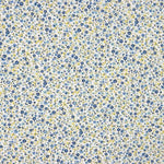 Organic Cotton Poplin with Blue Flower Print - Ribes y Casals