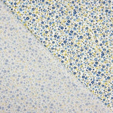 Organic Cotton Poplin with Blue Flower Print - Ribes y Casals
