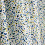 Organic Cotton Poplin with Blue Flower Print - Ribes y Casals