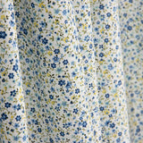 Organic Cotton Poplin with Blue Flower Print - Ribes y Casals