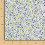 Organic Cotton Poplin with Blue Flower Print - Ribes y Casals