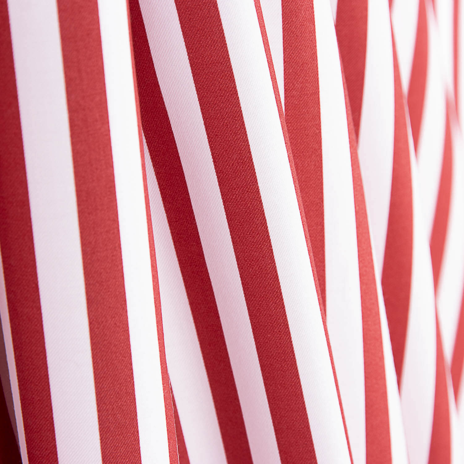 Organic Cotton Poplin Red and White Stripes - Ribes y Casals