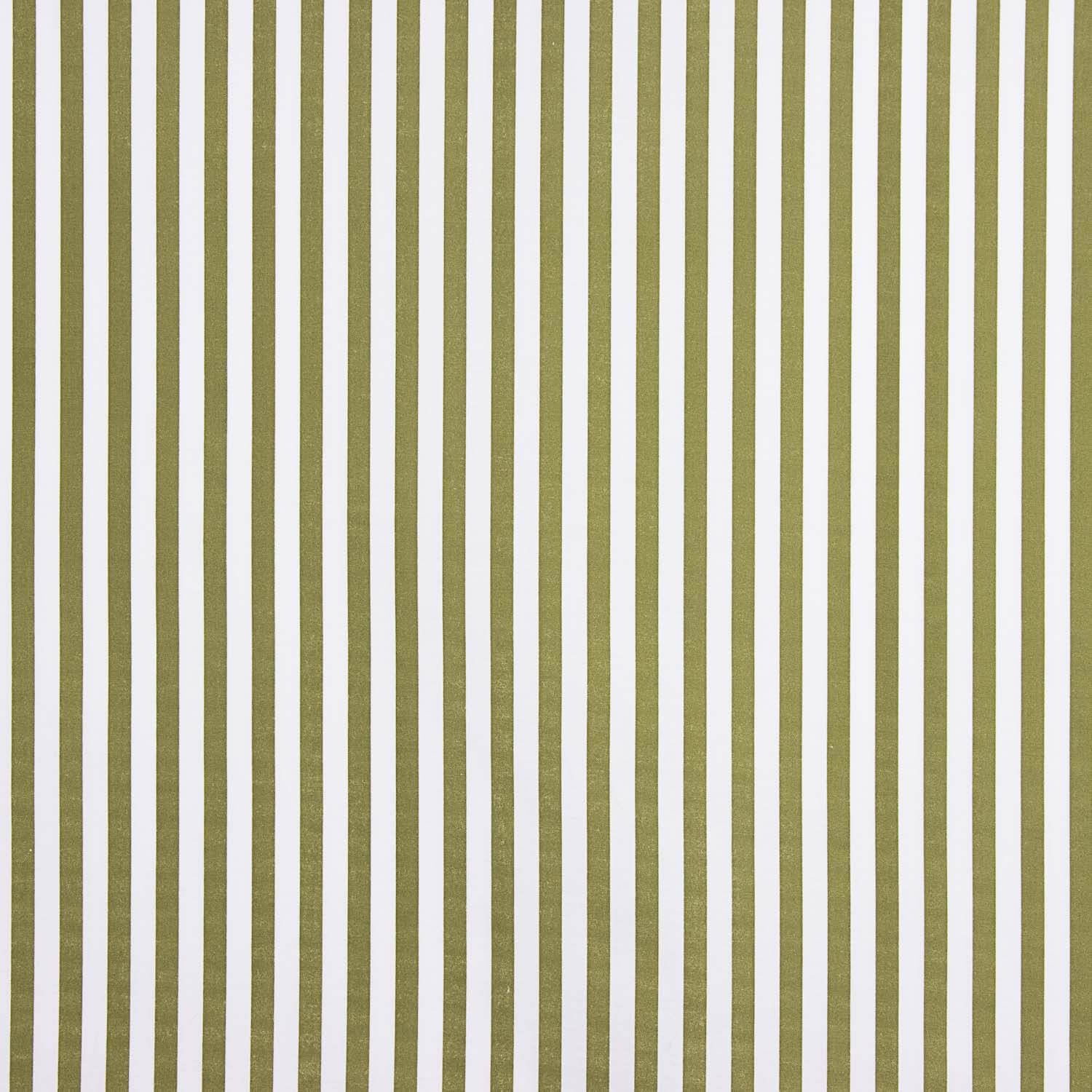 Organic Cotton Poplin Green and White Stripes - Ribes y Casals