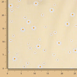 Organic Cotton Poplin with Vichy and Yellow Daisy Print - Ribes y Casals