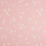 Organic Cotton Poplin with Vichy and Daisy Print Coral - Ribes y Casals