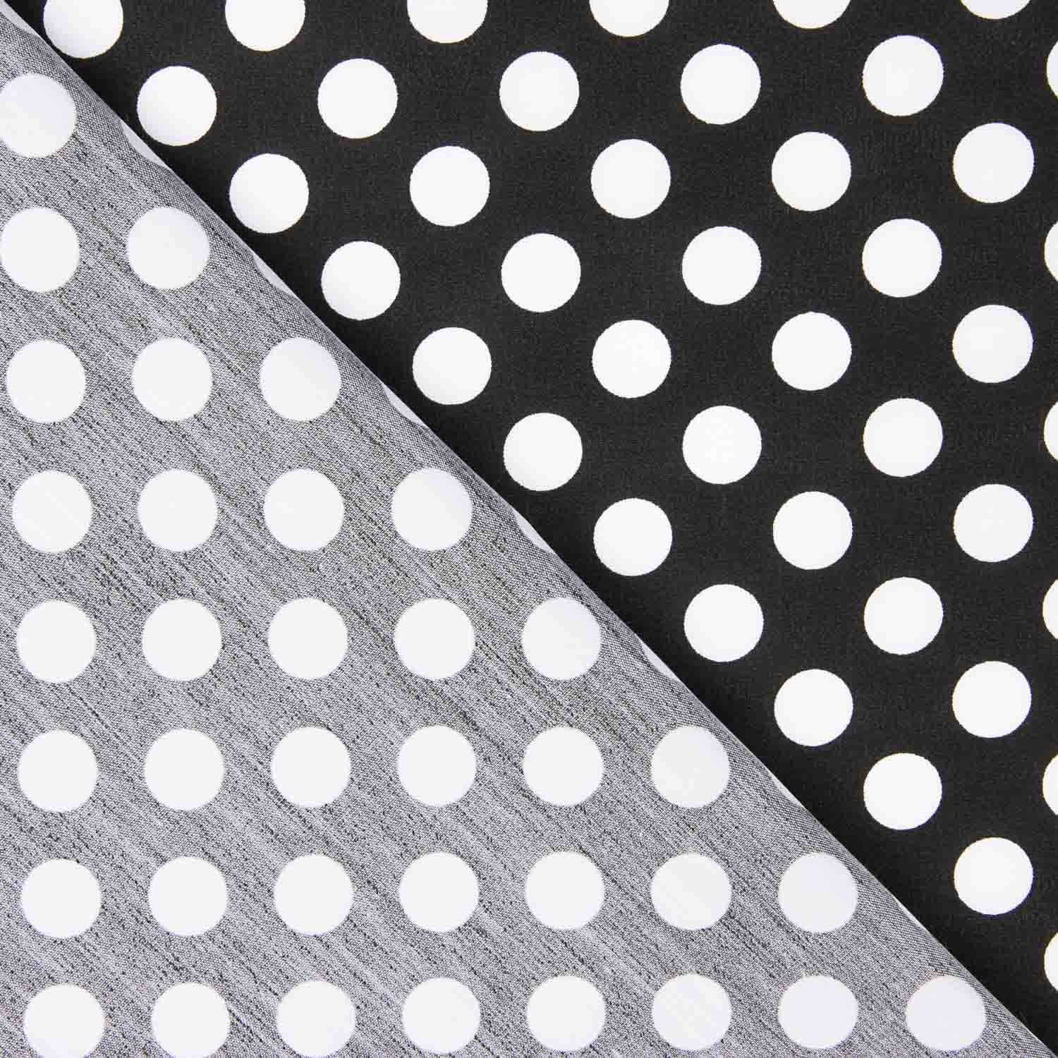 Dotted Flamenco Poplin Black Background 15mm - Ribes y Casals
