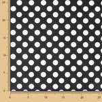 Dotted Flamenco Poplin Black Background 15mm - Ribes y Casals
