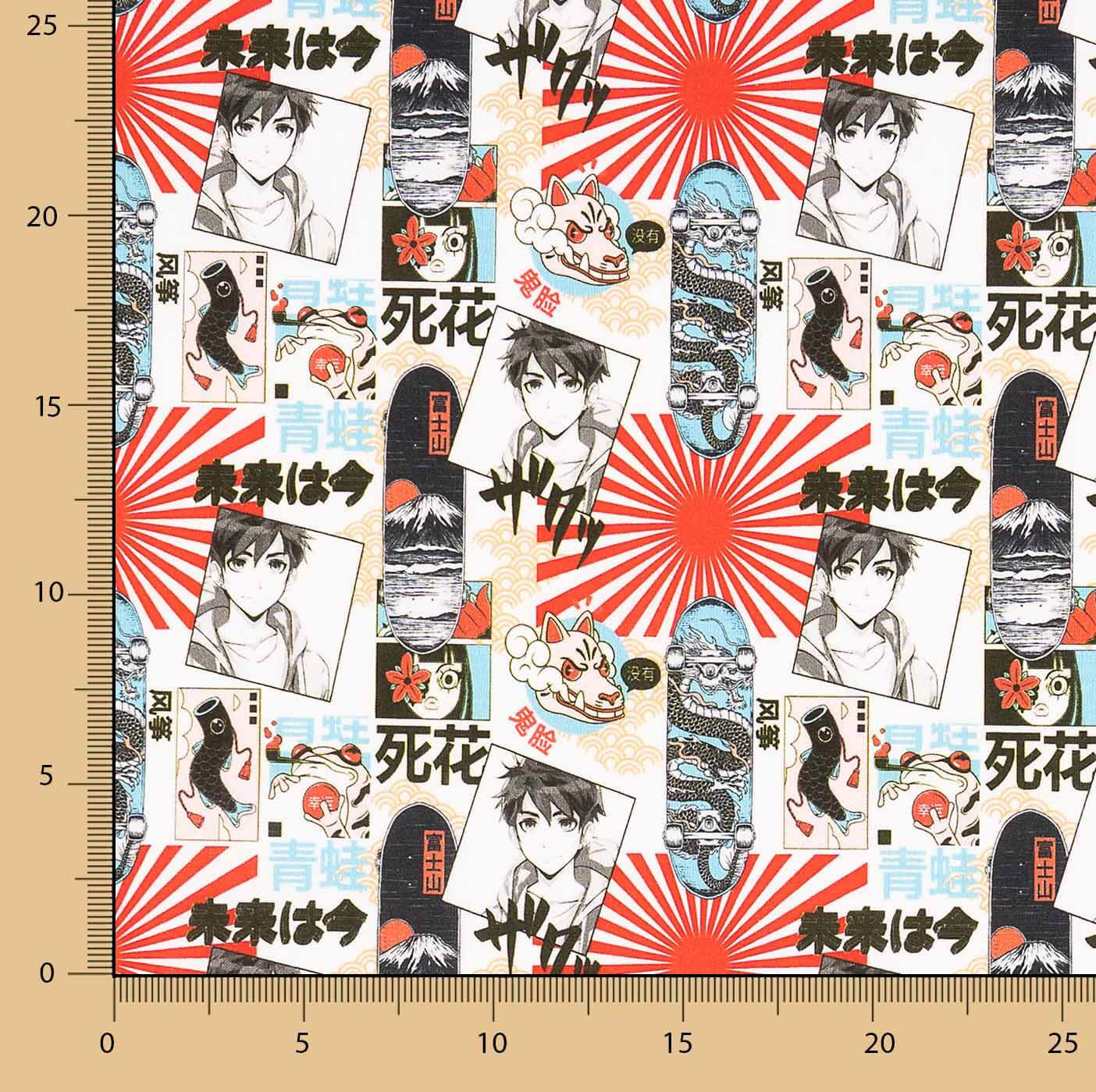 Printed Cotton Poplin Japanese Sleeves - Ribes y Casals