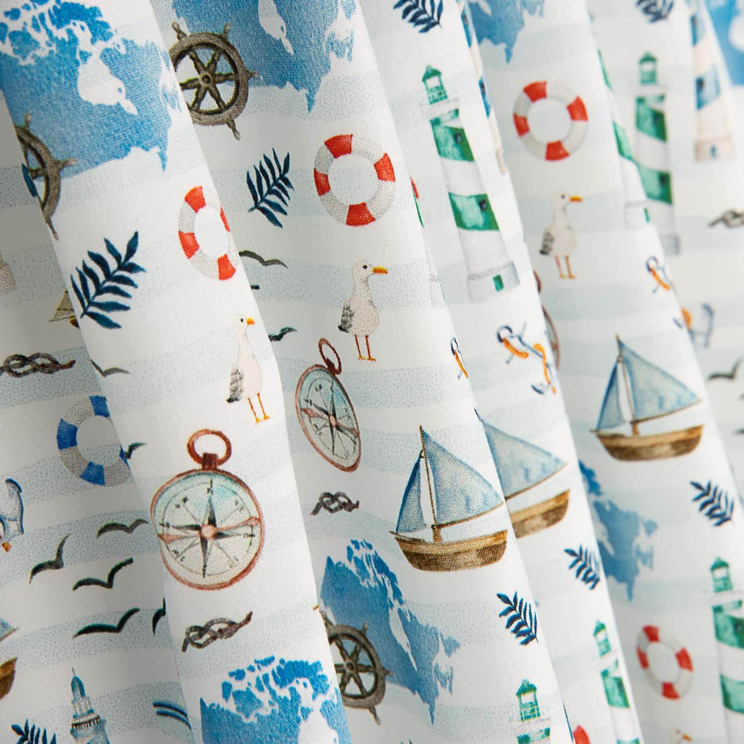 Nautical-print cotton poplin - Ribes y Casals