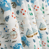 Nautical-print cotton poplin - Ribes y Casals