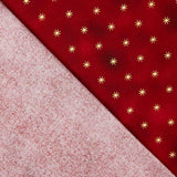 Christmas Poplin with Gold Stars in Red - Ribes y Casals