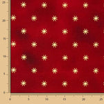 Christmas Poplin with Gold Stars in Red - Ribes y Casals