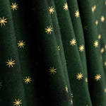 Christmas Poplin Gold Stars in Green - Ribes y Casals