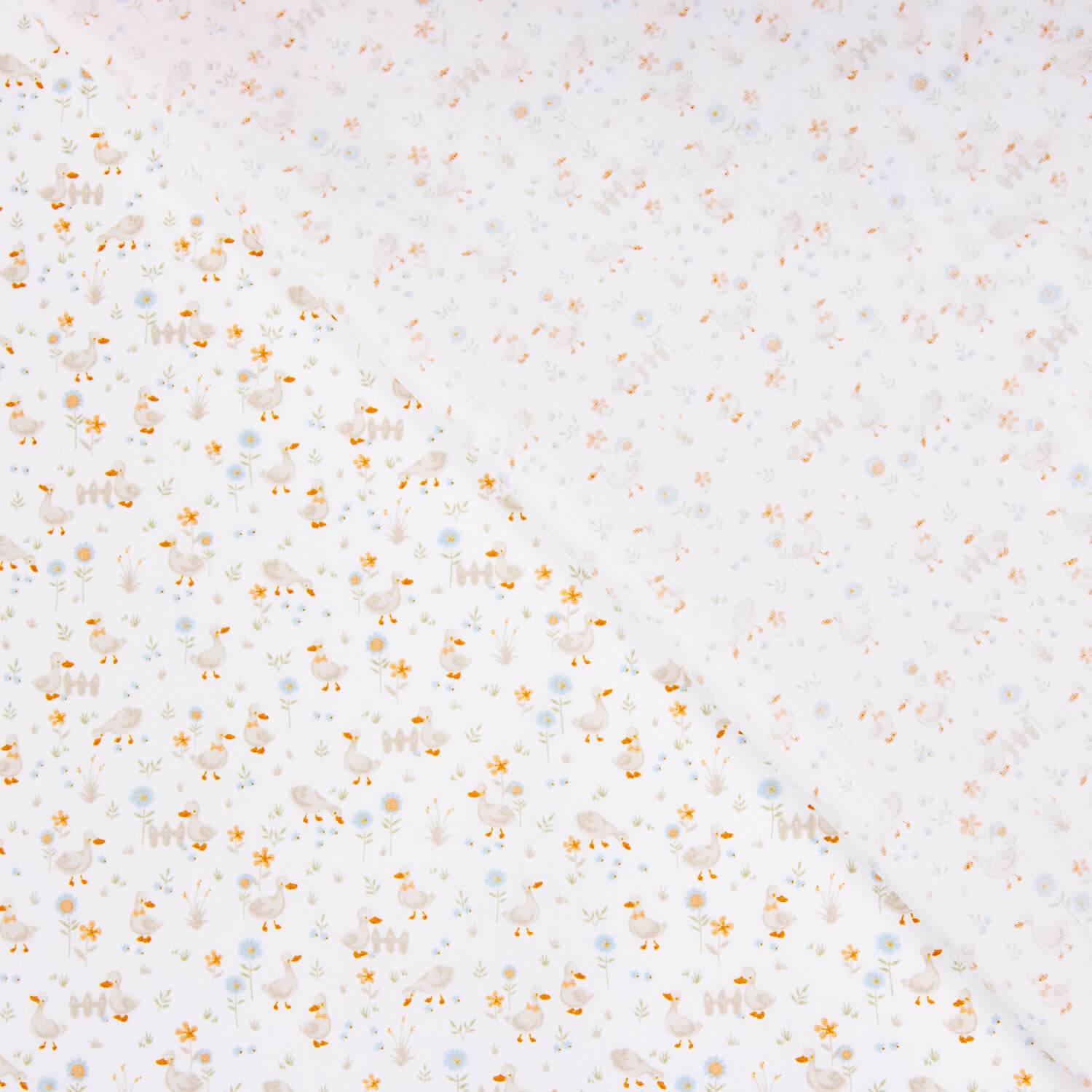 Organic Cotton Poplin with Duck Print - Ribes y Casals