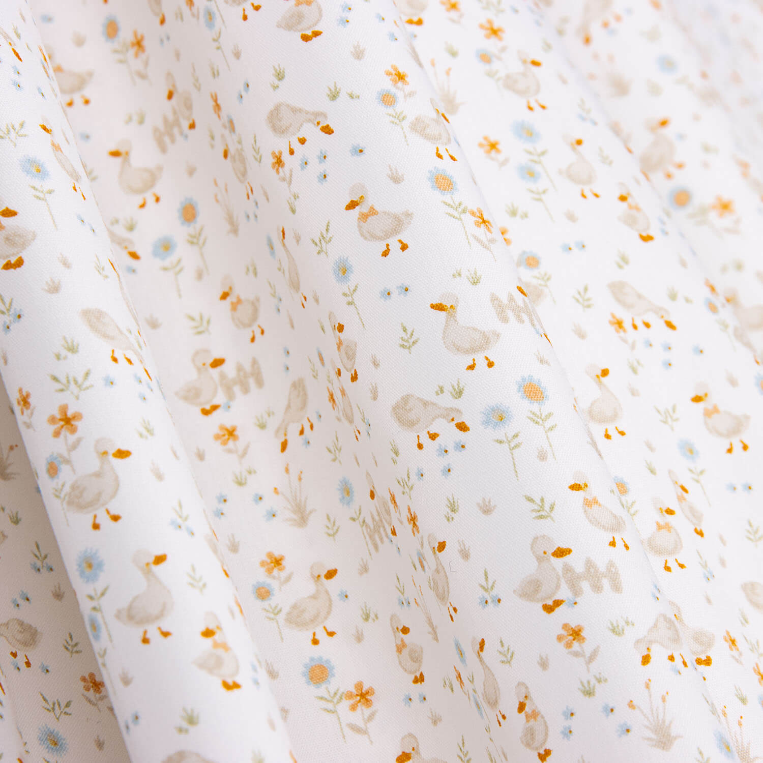 Organic Cotton Poplin with Duck Print - Ribes y Casals