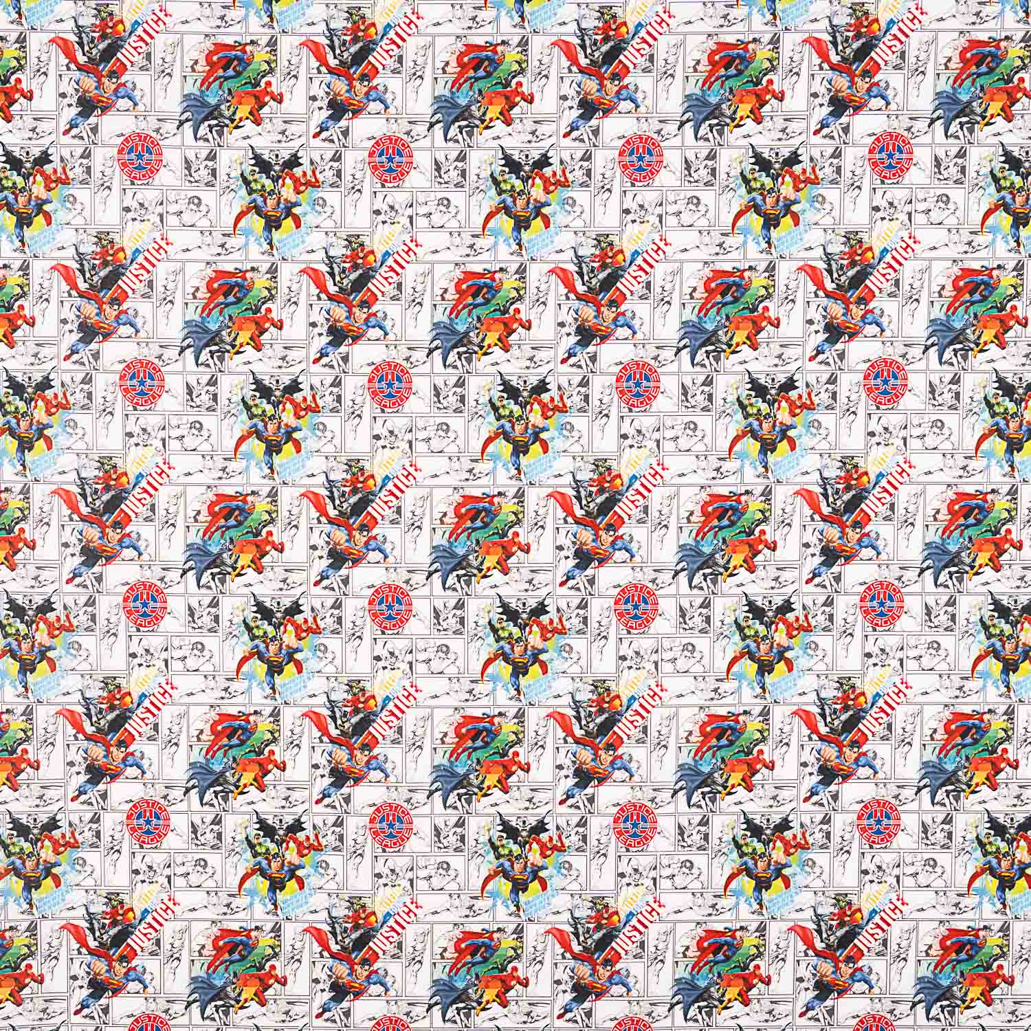 DC Comics Superheroes Printed Cotton Poplin - Ribes y Casals