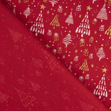Red Christmas Print Poplin - Ribes y Casals